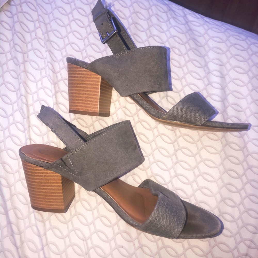 grey high heals used but still good shape!